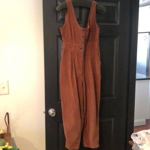 Urban Outfitters brown corduroy jumpsuit